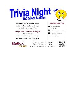 Trivia Night and Silent Auction for Katie's Cup