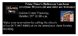 Prime Timer's Halloween Luncheon