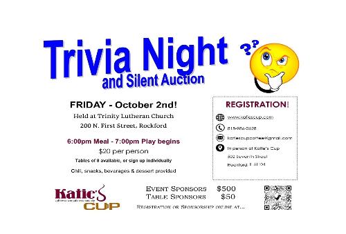 Trivia Night and Silent Auction for Katie's Cup